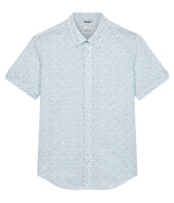 Ben Sherman Signature Optic Geo Print Short Sleeve Shirt for Mens (0075907) in Snow White, 2XL-5XL