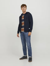 Jack & Jones Sweatshirt Zip Hoodie For Men (JJEBASIC) in 3 Colours, L-XL