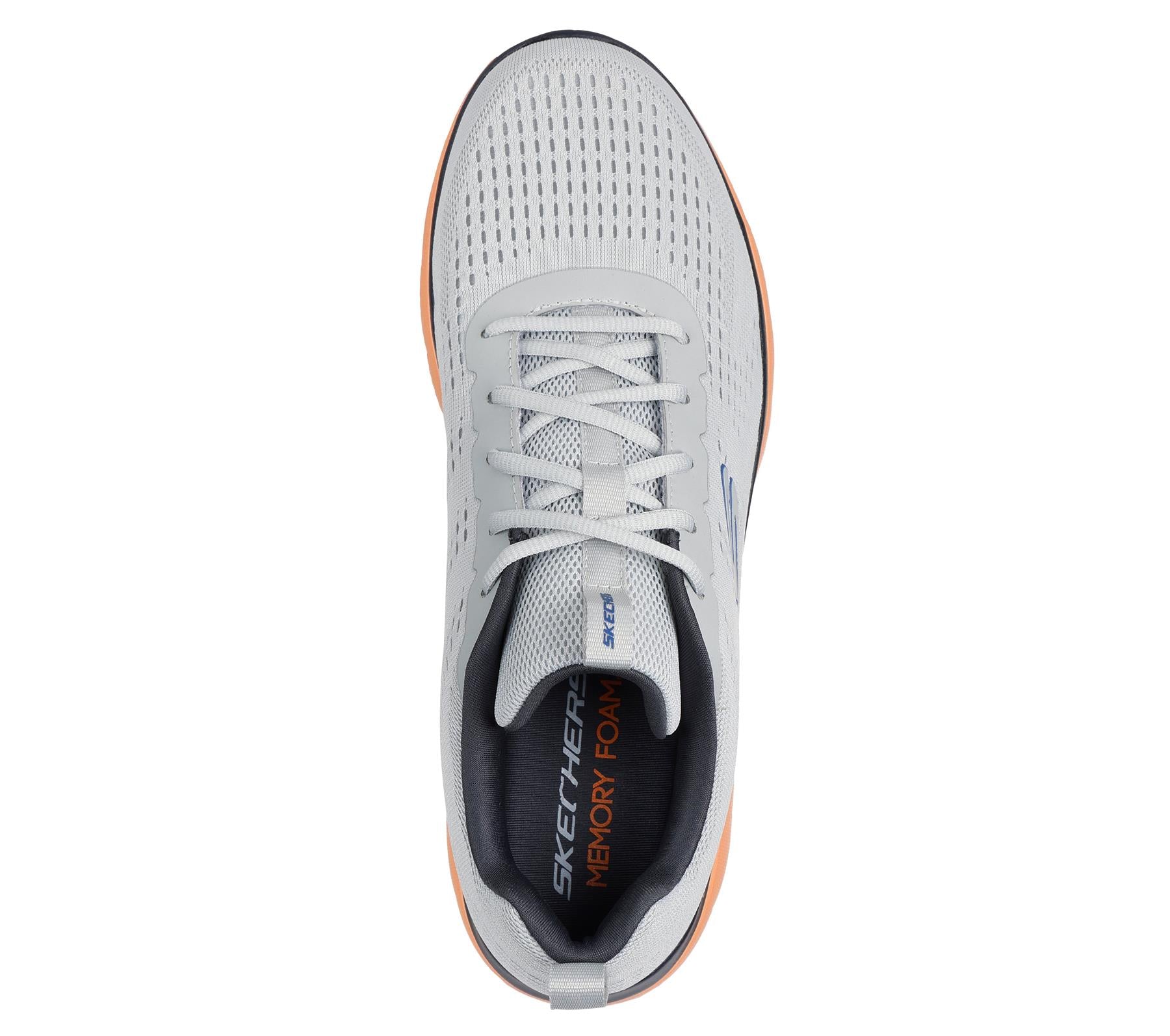 Skechers Lace Up Shoe For Men Summits Torre in Gray/Orange, 5.5-13