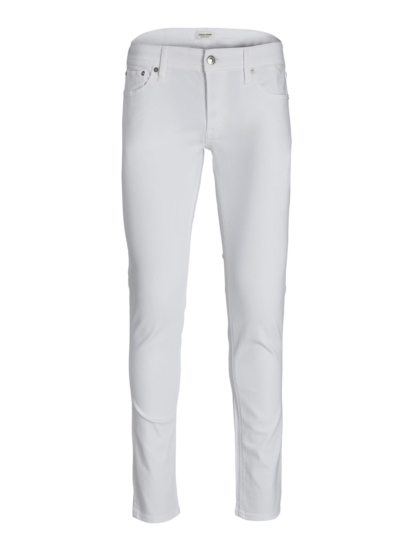 Jack & Jones Slim Fit Jeans For Men (JJIGLENN JJORIGINAL MF 221 SN) in White, 31W