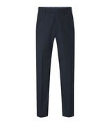 Skopes Tailored Fit Harcourt Suit Trouser For Men in Navy Ink Tweed Effect, 30W-58W