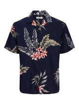Jack & Jones Big & Tall Fit Size Men's Floral Short Sleeve Shirt In Soft Touch Viscose Size 1XL-6XL, 2 Colours