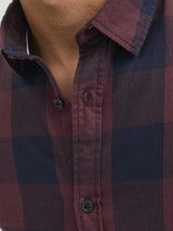 Jack & Jones Twill Checked Shirt With Long Sleeves For Men (JJEGINGHAM) in 5 Colours, L-XL