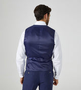 Skopes Men's Jude Waist Coat Herringbone in Navy 34 to 62 Regular