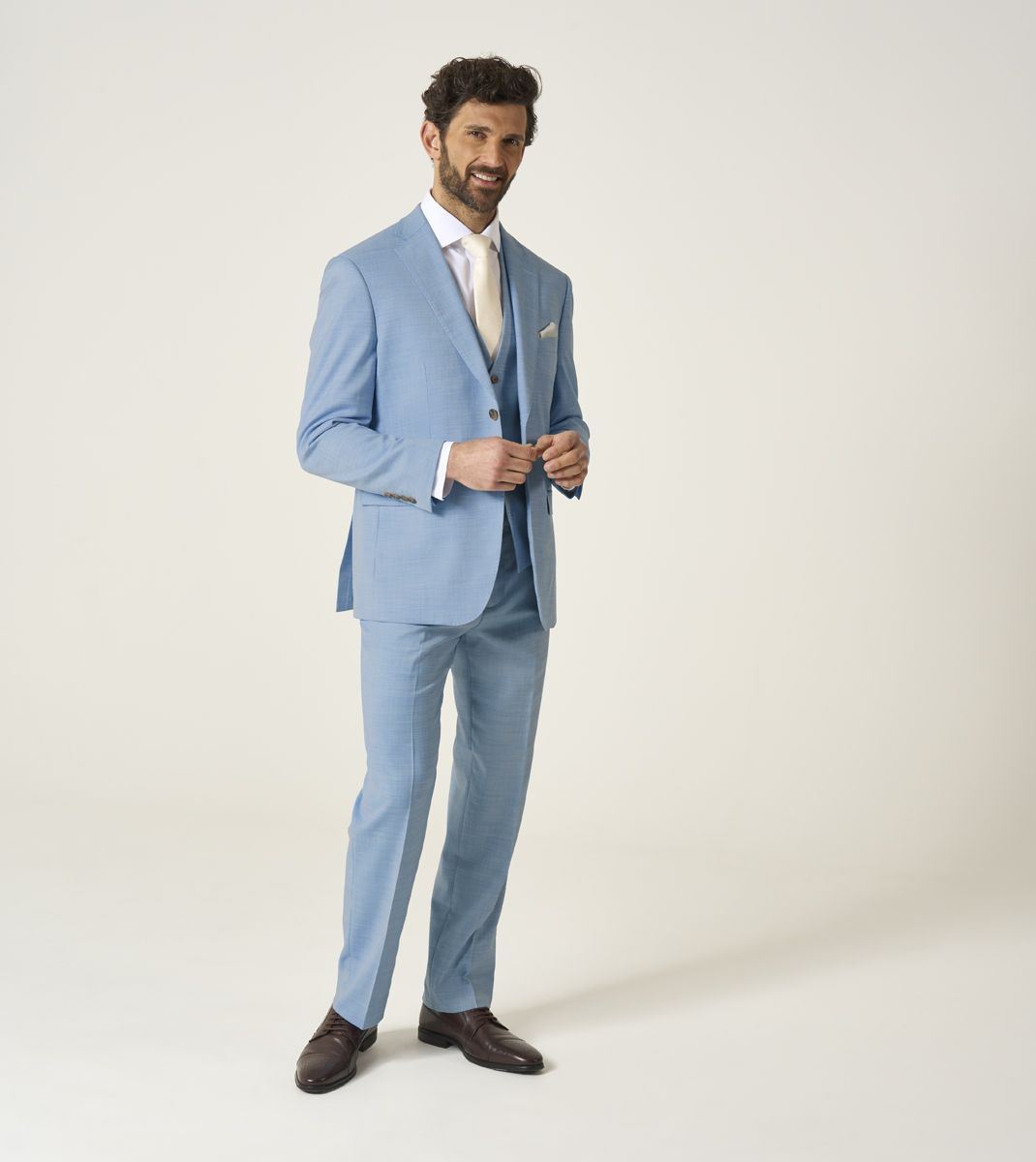 Skopes Lucien Suit Tailored Fit Trouser For Men ins Sky Blue, 30W-58W