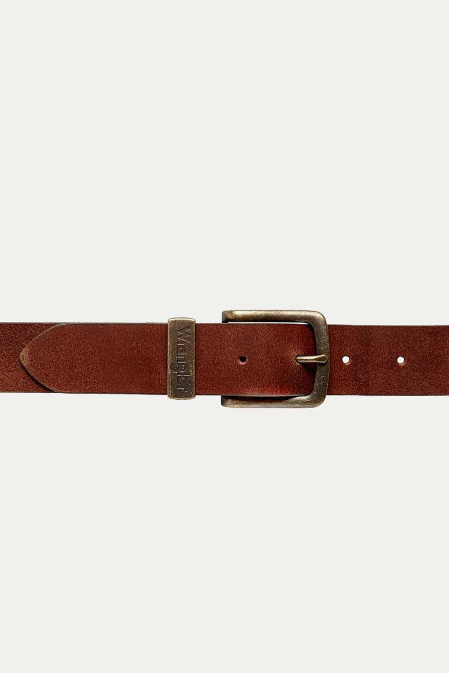 Wrangler Men's Premium Leather Metal Loop Belt in 3 Colours Size 80" to 115"