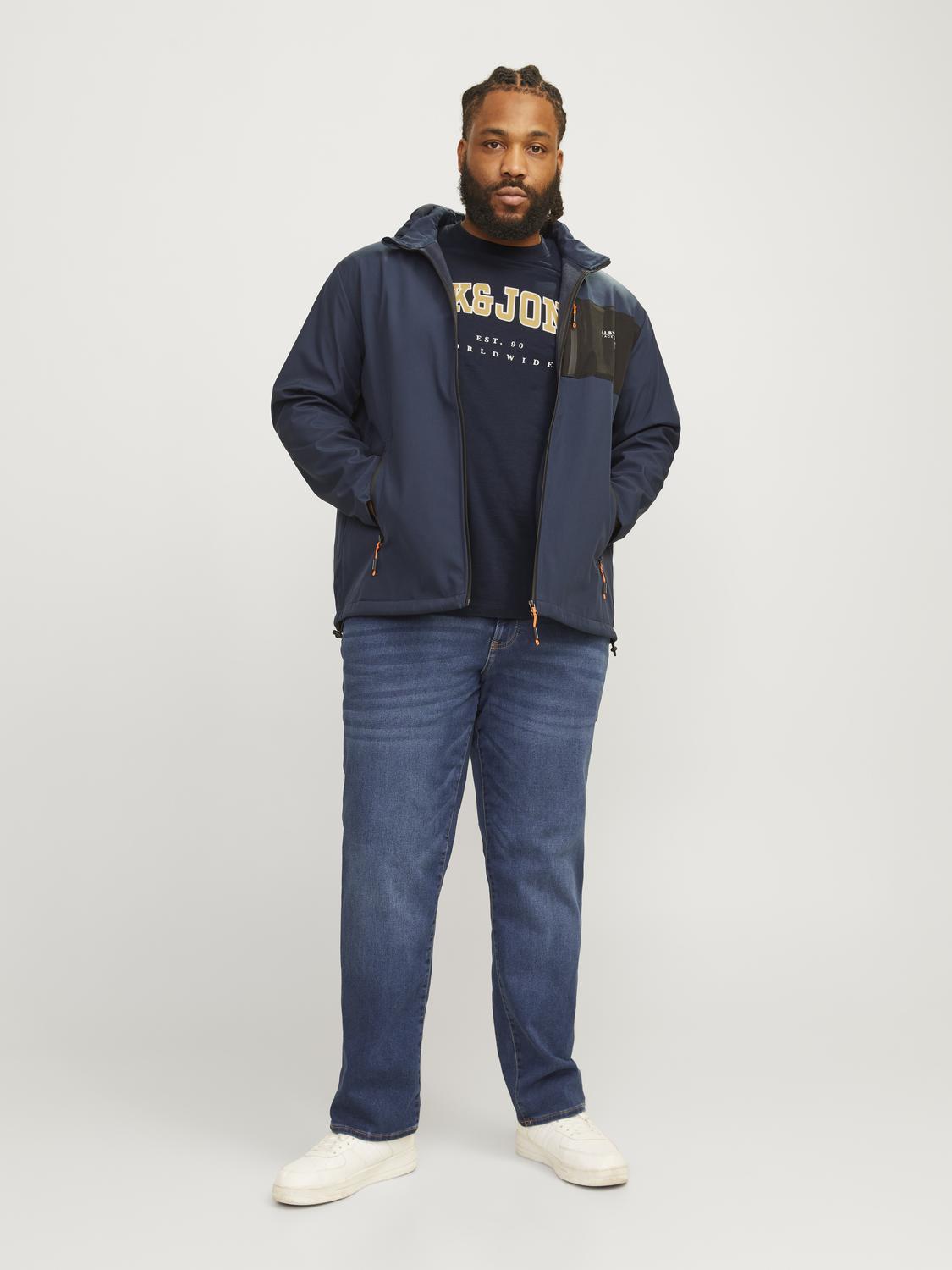 Jack & Jones Men's Big Size Jjecaleb Varsity Crew Neck T-Shirt 2 Colours, 2XL to 6XL