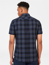 Ben Sherman Men's Short Sleeve Frame Check Cotton Shirt Size 2Xl-5Xl