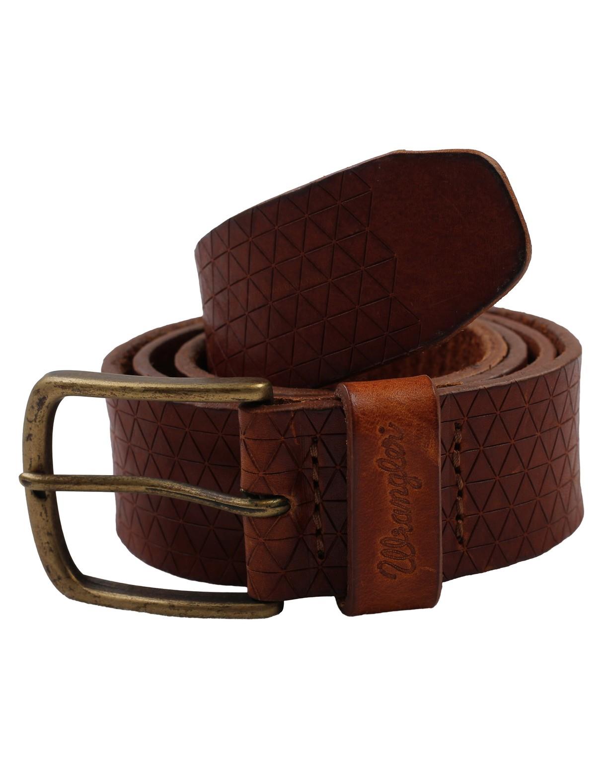 Wrangler Men's Braid Embossed Premium Leather Belt in Size XS to XXXL