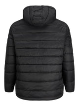 Jack & Jones Plus Size Men's Padded Jacket With Logo Badge in 2XL-6XL, Black