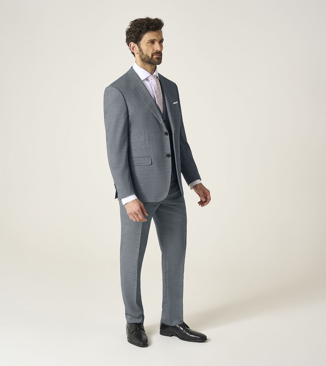 Skopes Anthony Suit Tailored Fit Trouser For Men ins Grey Check, 30W-58W