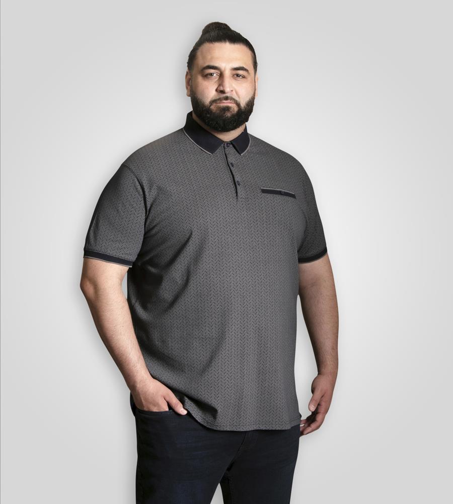 D555 SCARBOROUGH Printed Polo Shirt For Men (Tall) in Navy, LT-1XLT