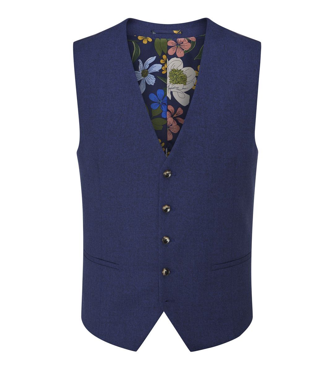 Skopes Jodrell Suit Waistcoat For Men in Navy Blue Marl Tweed Effect, 36R to 62R