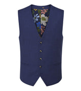 Skopes Jodrell Suit Waistcoat For Men in Navy Blue Marl Tweed Effect, 36R to 62R