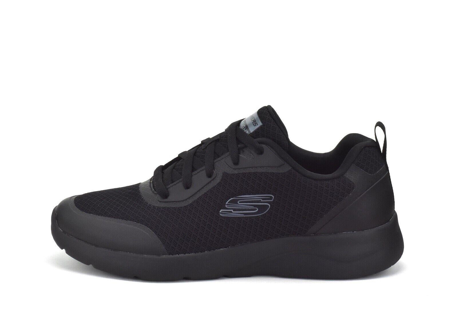 Men's Skechers Dynamight 2.0 Full Pace All Black Trainers Shoes