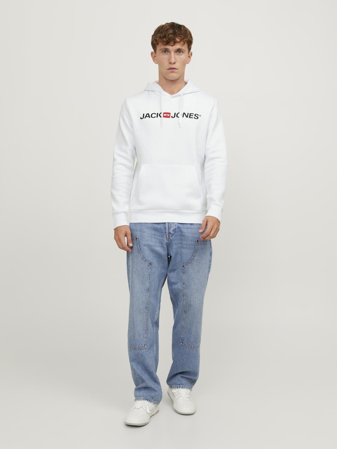 Jack & Jones Old Logo Sweat Hood For Men (JJECORP) in 3 Colours, Large