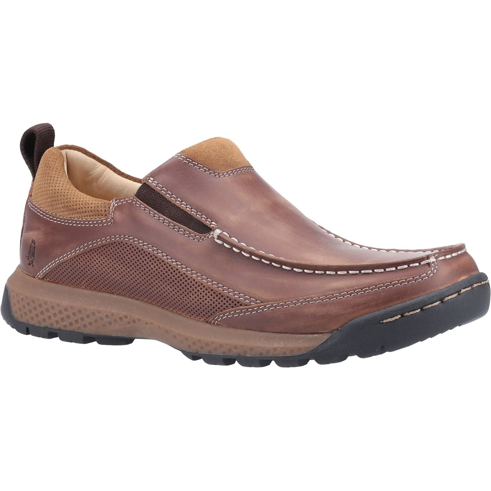 Hush Puppies Duncan Slip Ons Mens Shoes in Brown