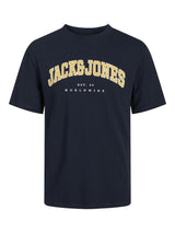 Jack & Jones Men's Big Size Jjecaleb Varsity Crew Neck T-Shirt 2 Colours, 2XL to 6XL