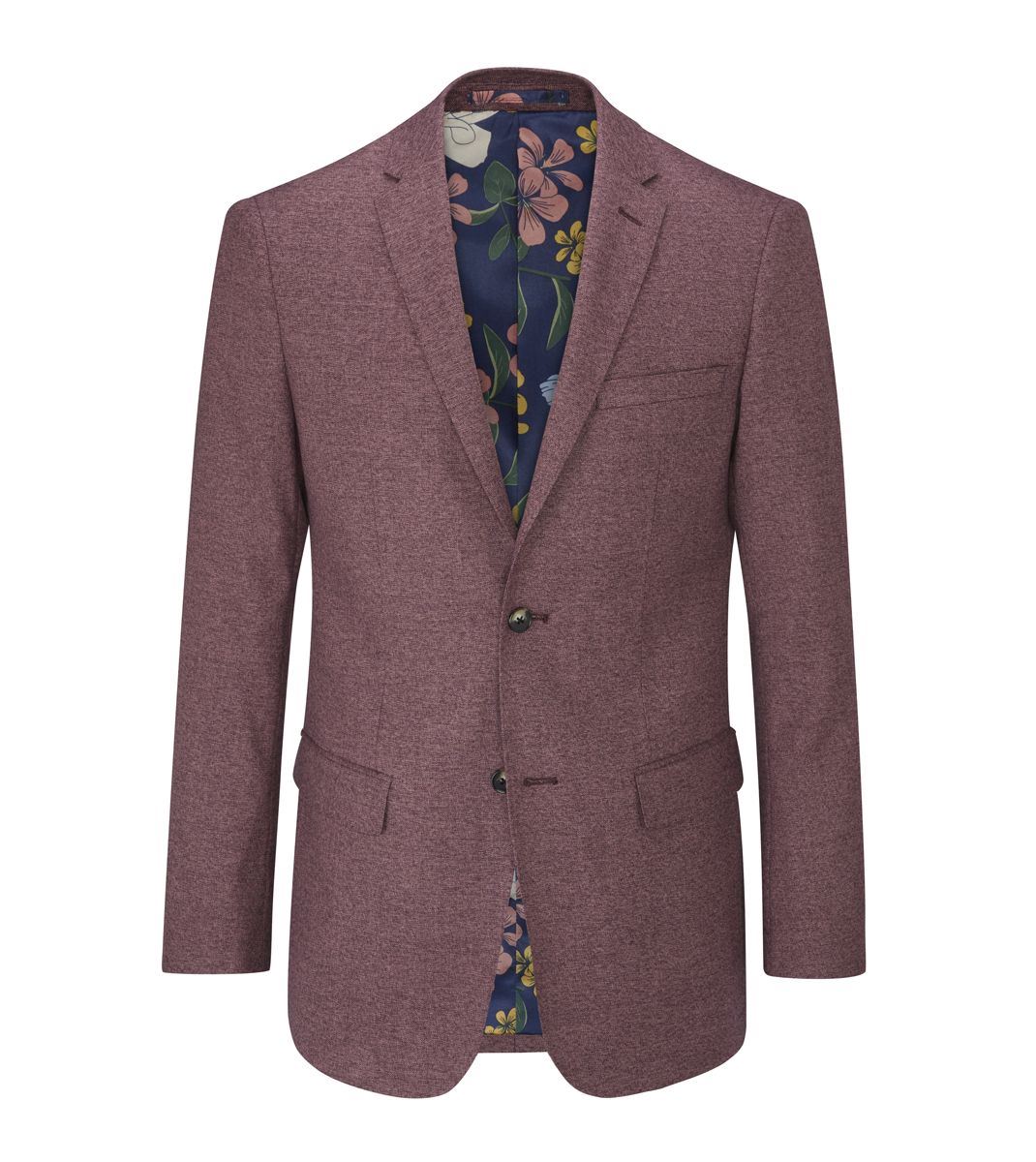 Skopes Slim Fit Jodrell Suit Jacket For Men in Berry Marl, 34R-50R