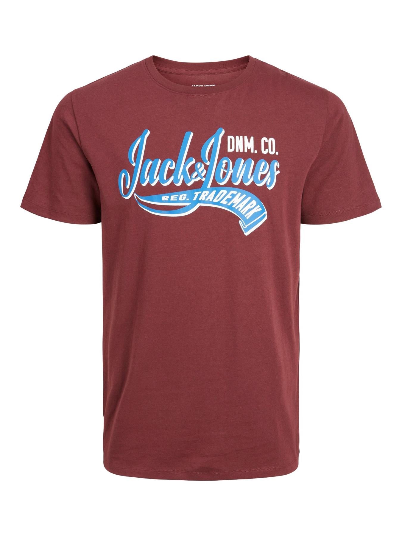 Jack & Jones Plus (12243611) JJELOGO SS O-Neck T-Shirt in 3 Colour Options 1XL to 6XL