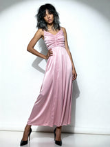 Stunning Shiny Pink 1970's Vintage Disco Dress - Studio 54 Vibes UK 8 - 10