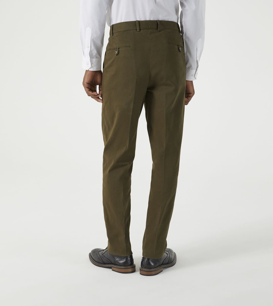 Skopes Antibes Tailored Fit Chino For Men in Olive Green, 30W to 46W