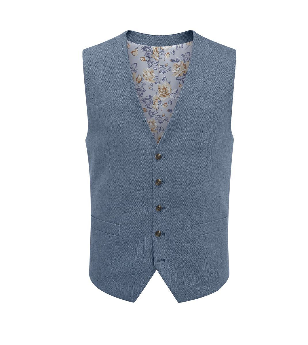 Skopes Calvados Suit Waistcoat For Men in Blue, 36R-62R