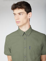 Ben Sherman Mens Big Size Short Sleeve Organic Cotton Oxford Shirt (65095) 2XL-5XL, 4 Colours