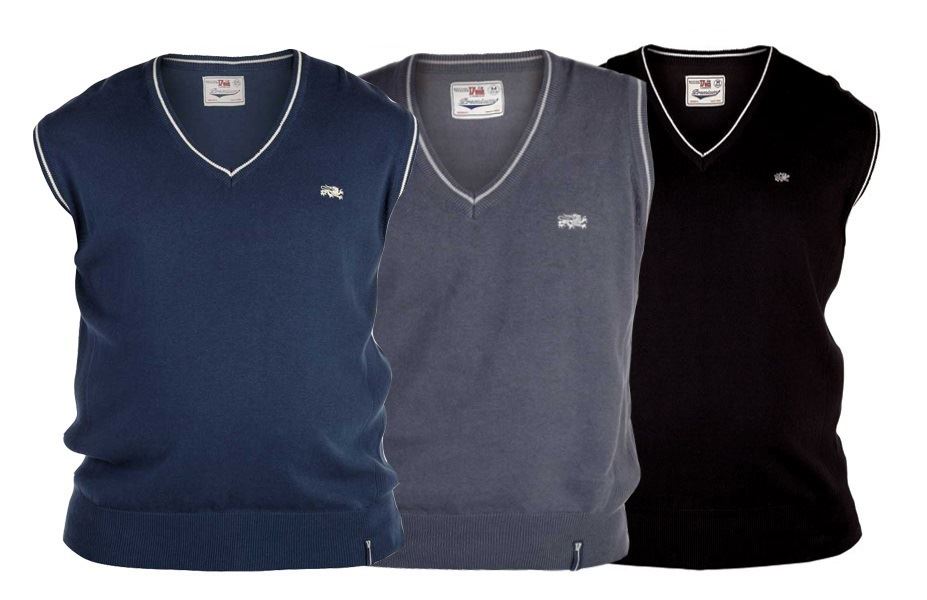 Duke London Mens Big Size Pure Cotton Sleeve Less Jumper