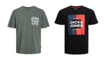 Jack & Jones Twin Pack Short Sleeve Printed Tee Size 1XL