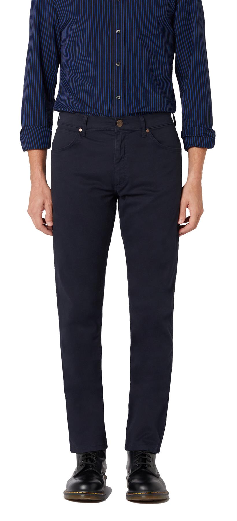 Wrangler Mens Greenboro Stretch Straight Leg Twill Trousers