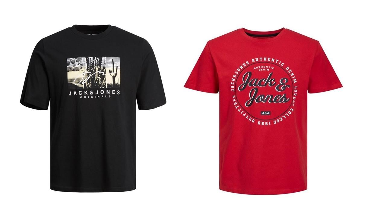Jack & Jones Twin Pack Short Sleeve Printed Tee Size 1XL