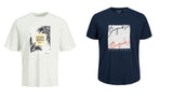 Jack & Jones Twin Pack Short Sleeve Printed Tee Size 1XL