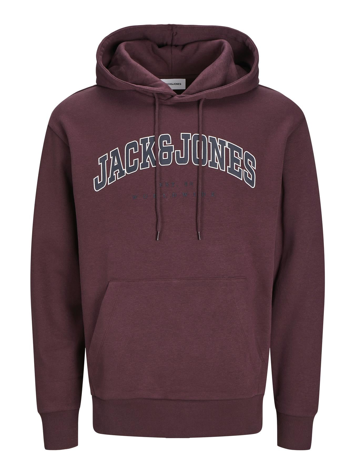 Jack & Jones Sweatshirt Hoodie For Men (JJECALEB VARSITY) in 5 Colours, L-XL