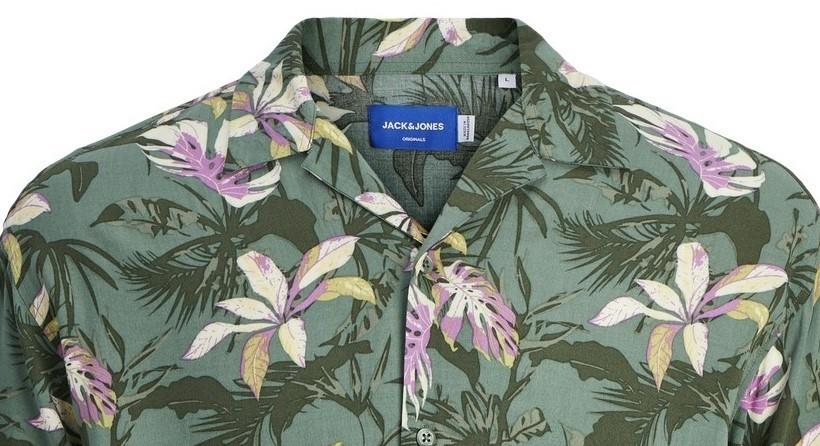 Jack & Jones JORLUKE TAMPA AOP Short Sleeve Printed Shirt for Mens, 1XL-6XL