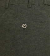 Skopes Jude Suit Tailored Fit Trousers For Men in Olive Green Tweed Herringbone, 30W to 58W