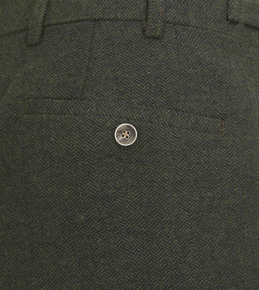 Skopes Jude Suit Tailored Fit Trousers For Men in Olive Green Tweed Herringbone, 30W to 58W