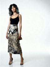 Original Vintage Betty Barclay Jungle Print Skirt UK 8 - 10