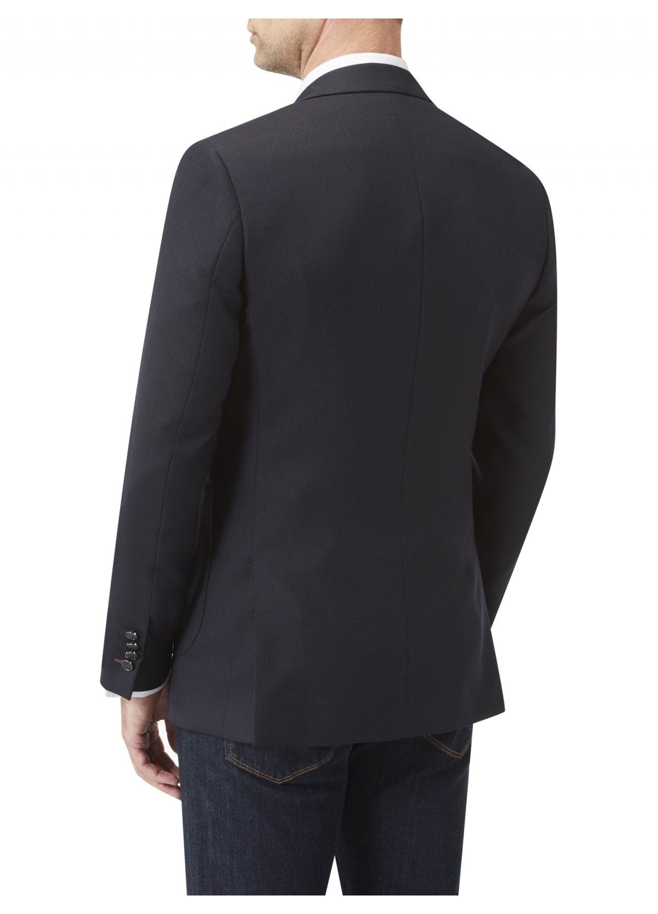 SKOPES Mens Navy Semi Plain Wool Blend Sports Jacket (Harrow) in Navy 48 - 62