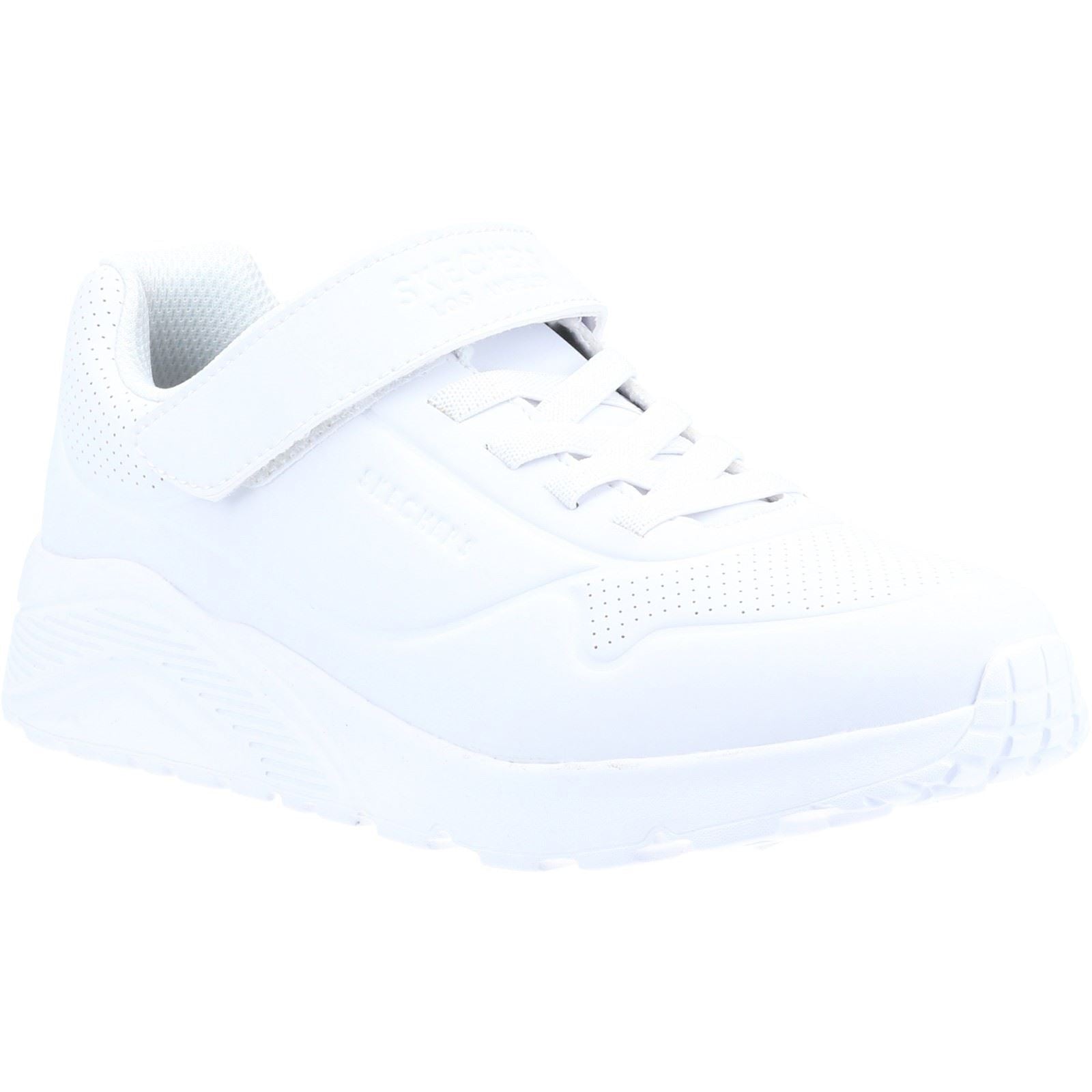Skechers Uno Lite Vendox School Shoes Boys BTS in White Synthetic & Trim