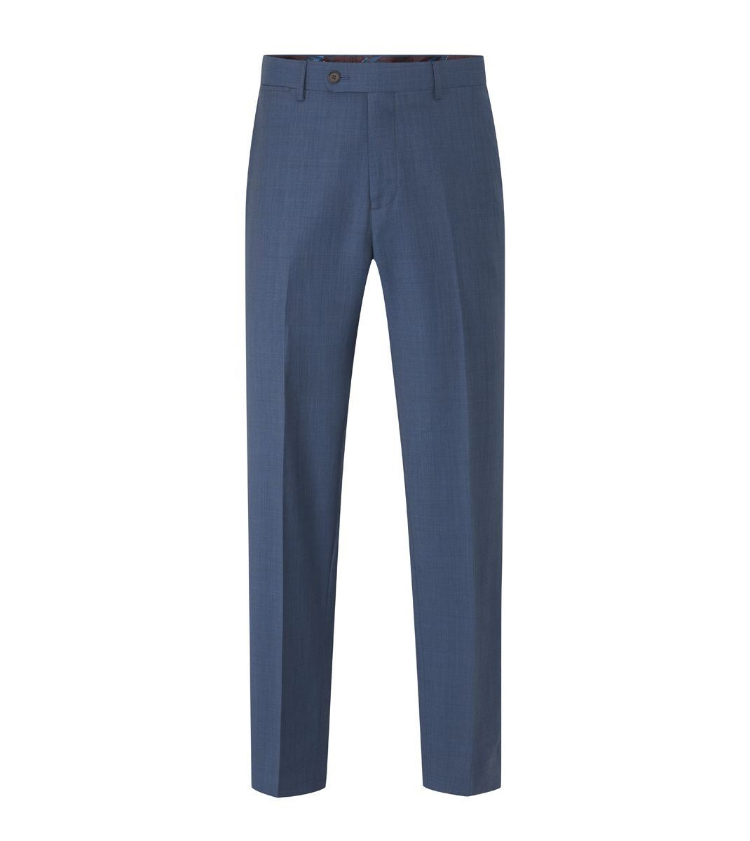 Skopes Remo Wool Rich Suit Tailored Fit Trouser For Men ins Blue, 30W-58W