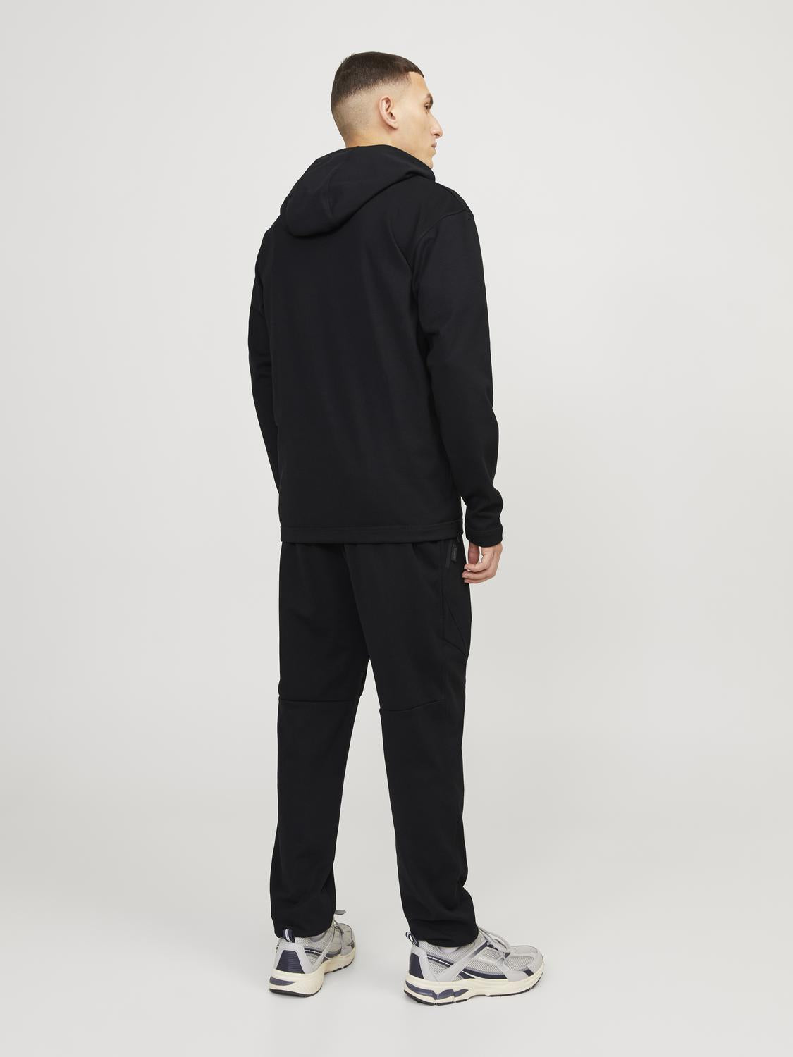 Jack & Jones Sweatshirt Zip Hoodie For Men (JCOCLOUD) in Black, L-XL