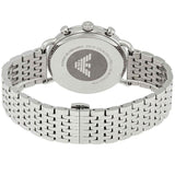 Emporio Armani Men's Watch Stainless Steel Silver Strap With Blue Dial AR11238 Aviator
