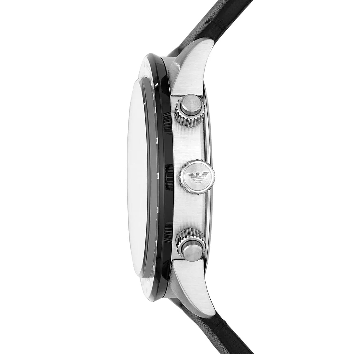 Emporio Armani Men's Watch Black Leather Strap With Black Dial AR11243 Mario
