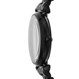 Emporio Armani Women's Watch Stainless Steel Black Strap With Pave Crystal Black Dial AR11245 Gianni T-Bar