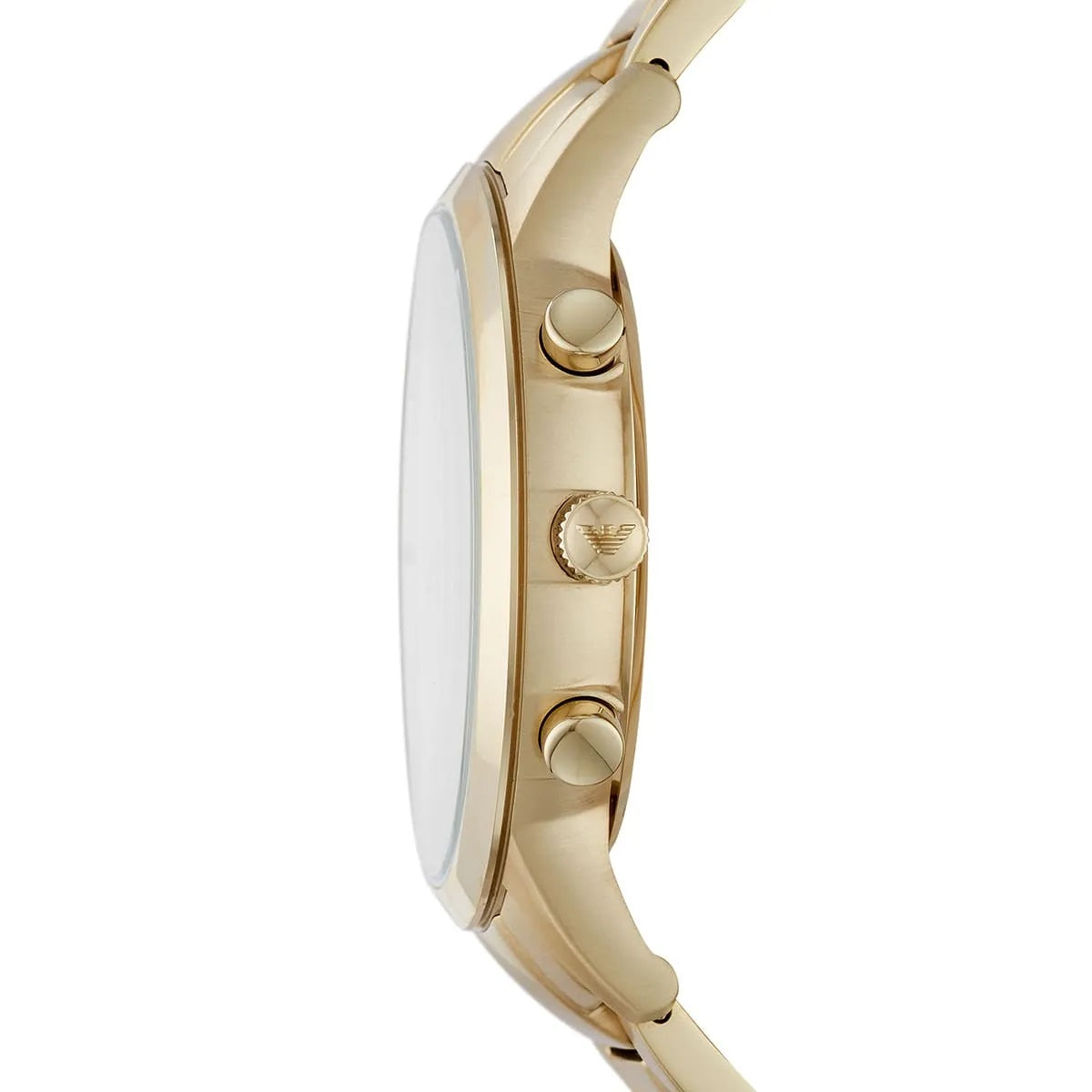 Emporio Armani Men's Watch Stainless Steel Gold Strap With Silver Dial AR11332 Renato