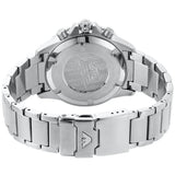 Emporio Armani Men's Watch Stainless Steel Silver Bracelet & Black Dial AR11360 Diver