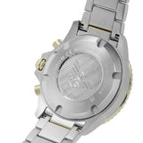 Emporio Armani Men's Watch Stainless Steel Silver & Yellow Gold Strap With Blue Dial AR11362 Diver