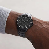 Emporio Armani Men's Watch Stainless Steel Black Strap With Black Dial AR11363 Diver