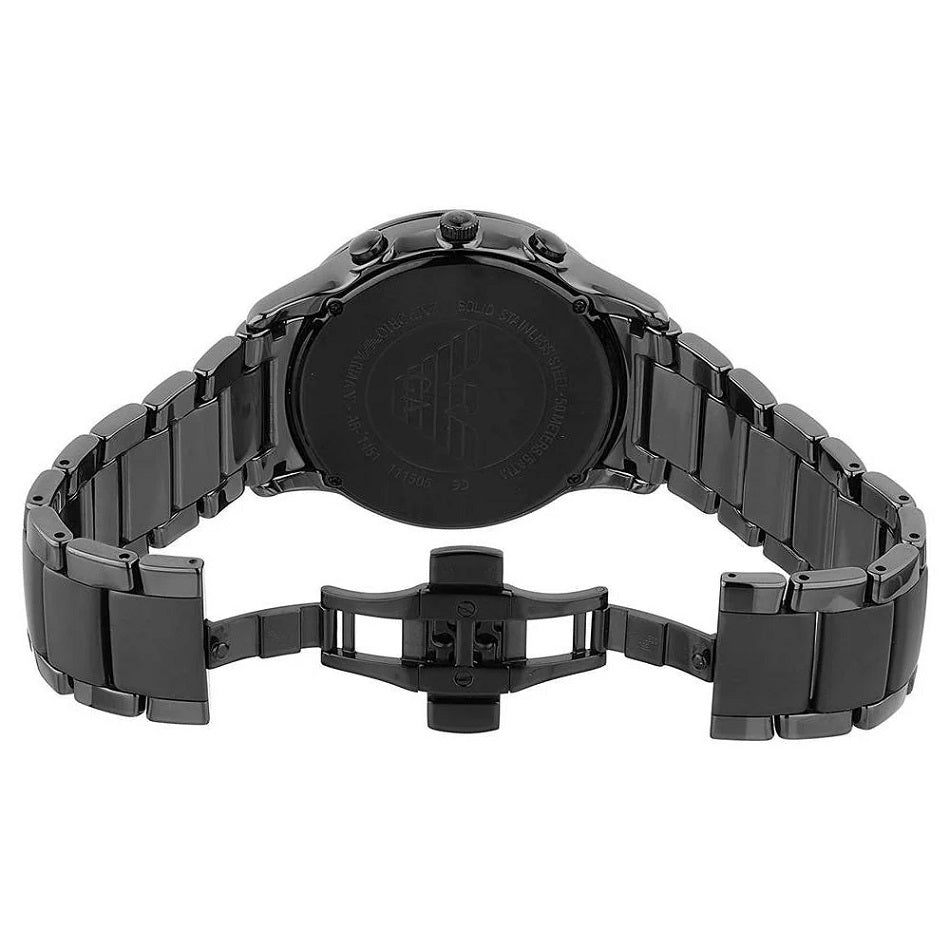 Emporio Armani Men’s Watch Ceramic Black Strap With Black Dial AR1451 Chronograph